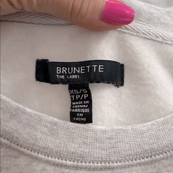 Brunette The Label Light Gray 'Redhead' Sweatshirt NWT (DISCONTINUED) - Picture 8 of 10